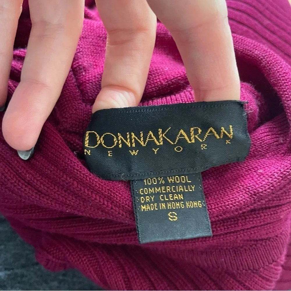 Donna Karan Burgundy Turtleneck Sweater - Picture 6 of 7